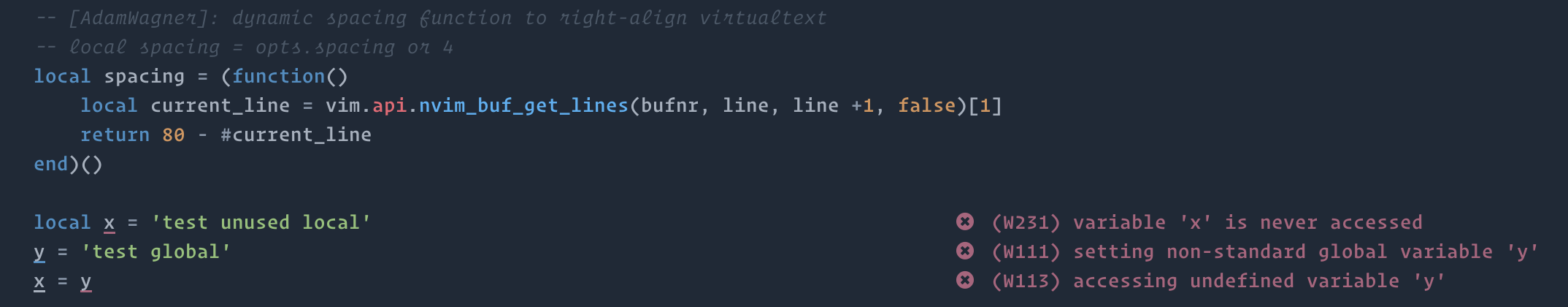virtualtext: right align · Issue #11634 · neovim/neovim · GitHub
