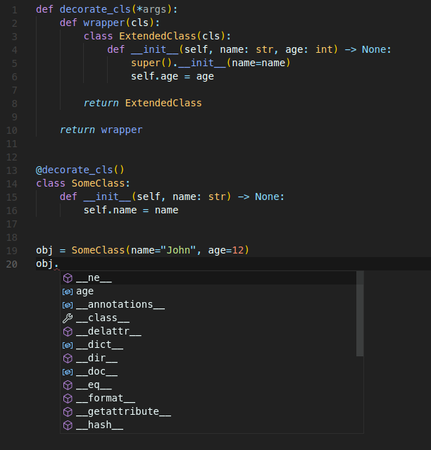 Missing properties on instance of decorated class · Issue #1640 ...