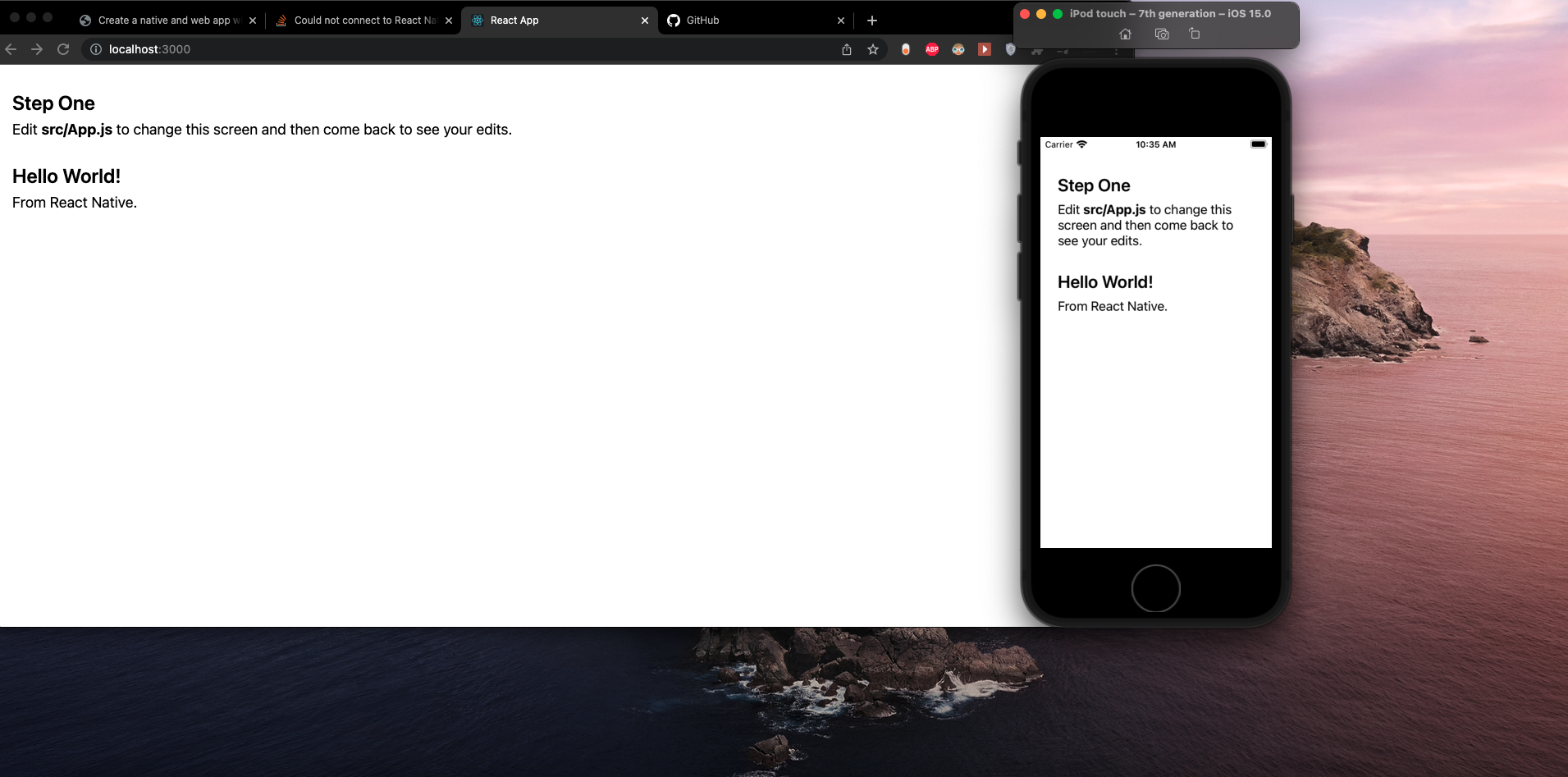 GitHub - shiraz27/react-native-web-hello-world-example