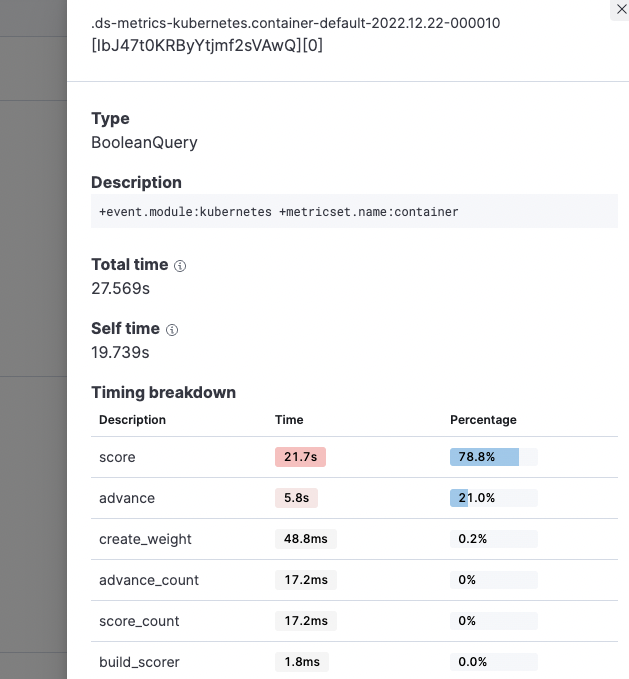 Query profiling for large dataset takes big time · Issue