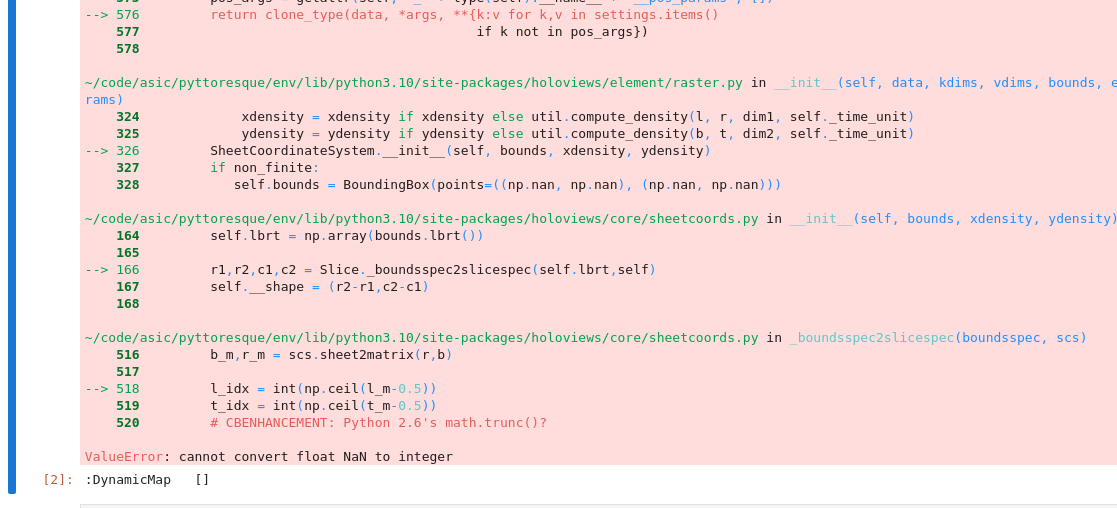 Error when plotting a single row with Datashader · Issue #5256 ...