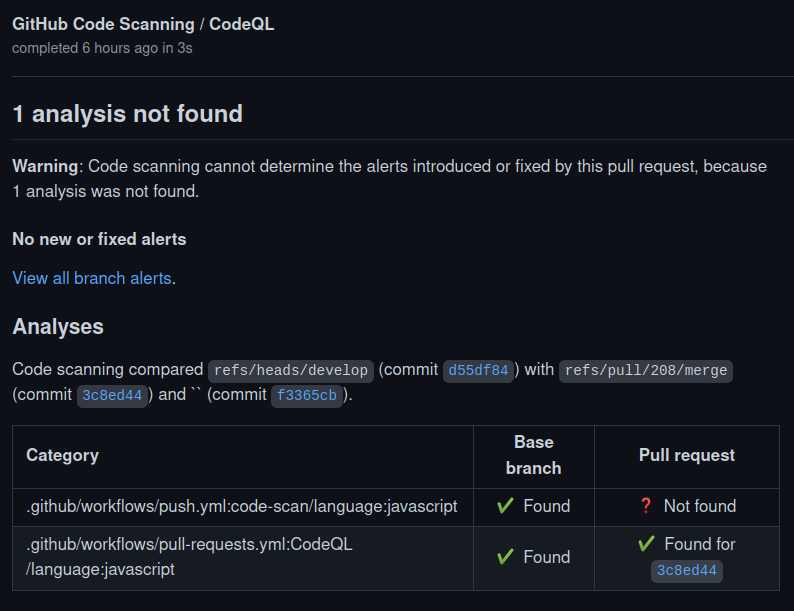 CodeQL GitHub Action Fails on Pull Requests · Issue #210 ...