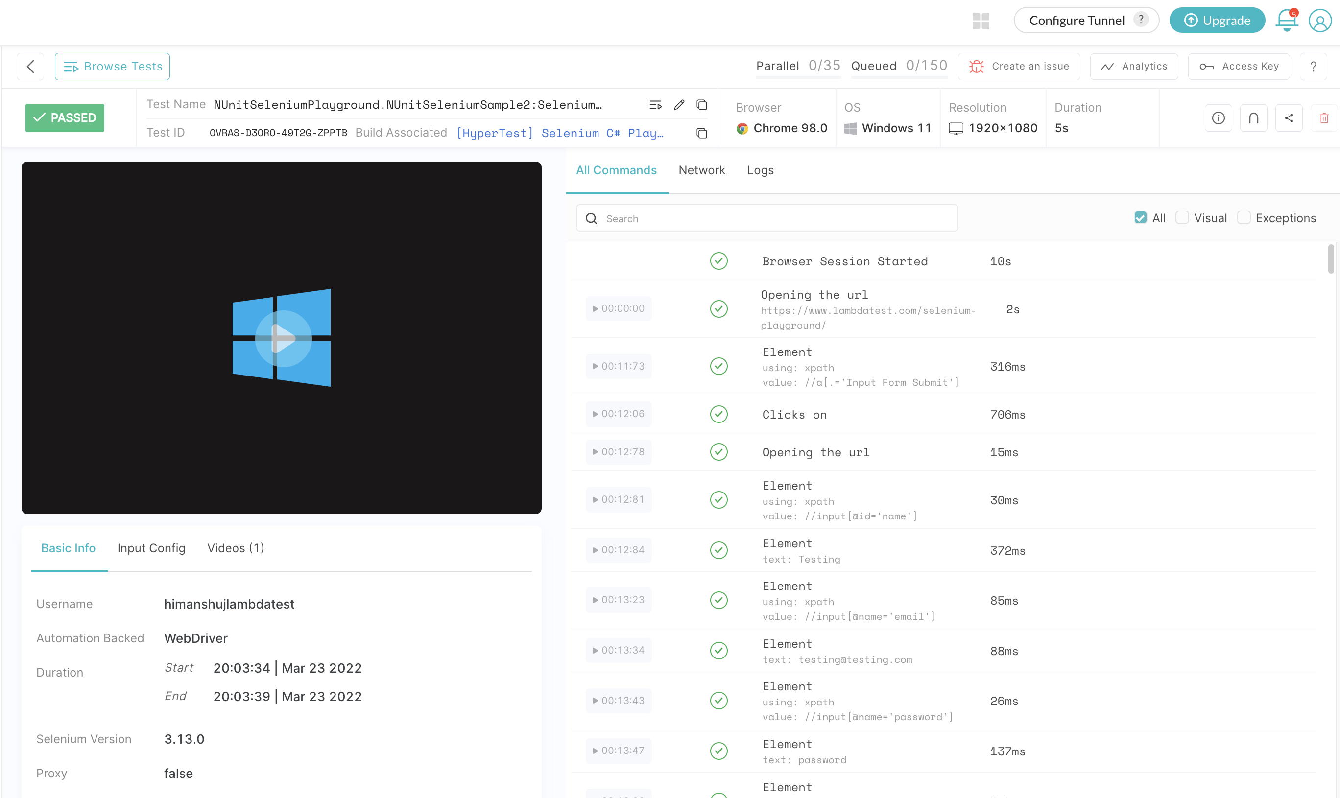 nunit_testing_automation_dashboard