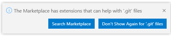 Extension recommendation for .git files appearing when no .git file is ...