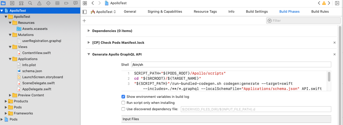 project stucture and run script