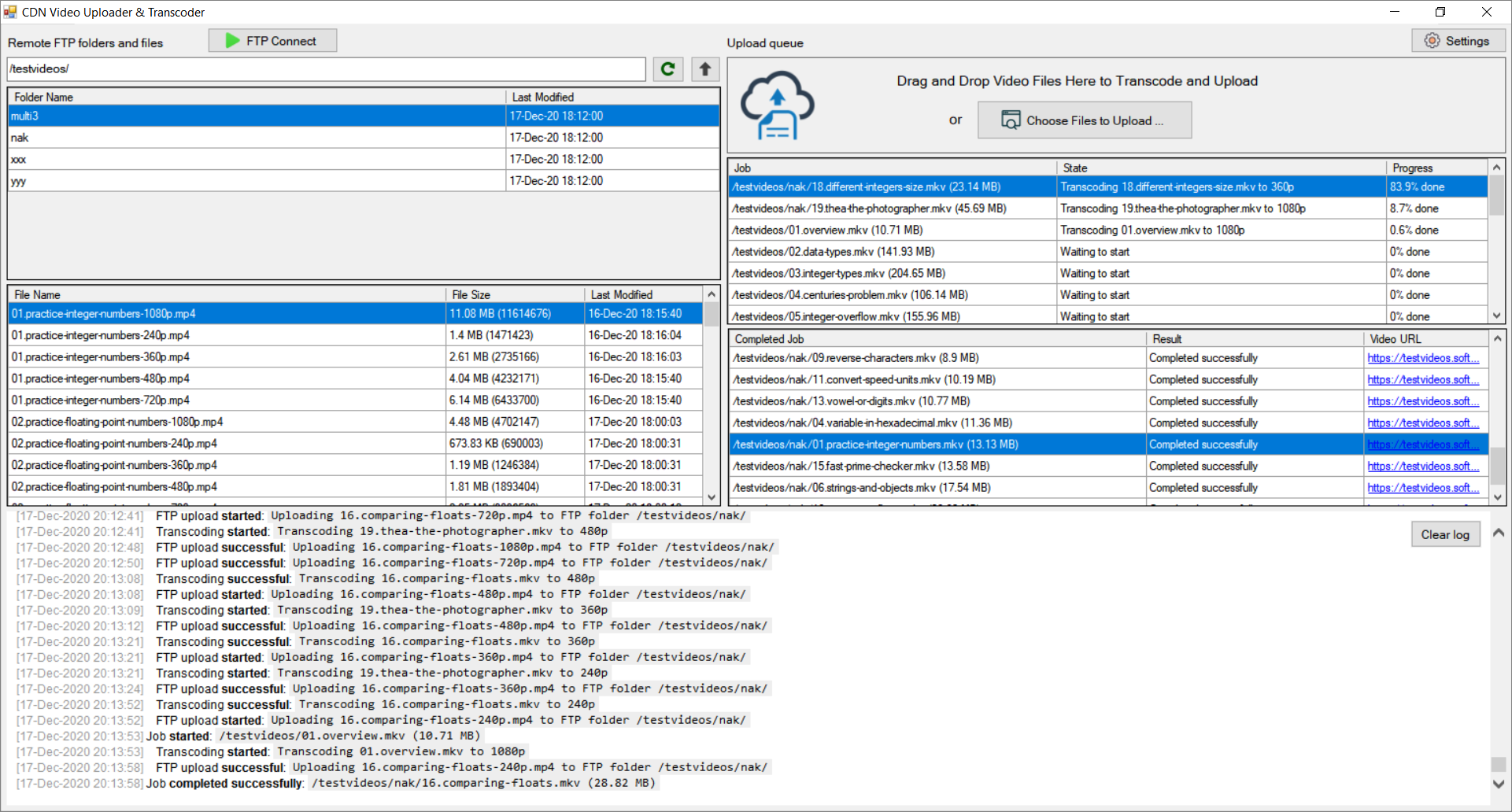 CDN-Video-Uploader-screenshot - Main form