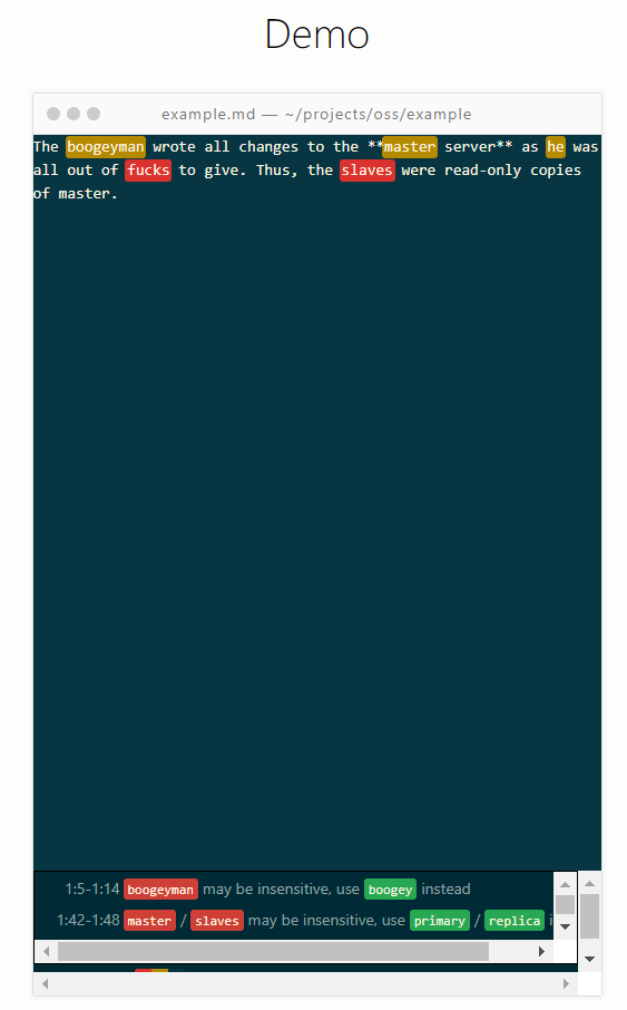 Excessive scrollbars on demo · Issue #187 · get-alex/alex · GitHub