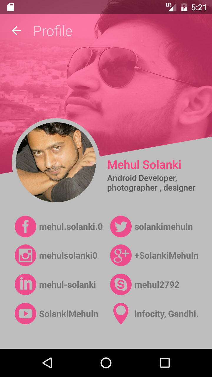 GitHub - mehul0/DesignerProfile: Designer profile View
