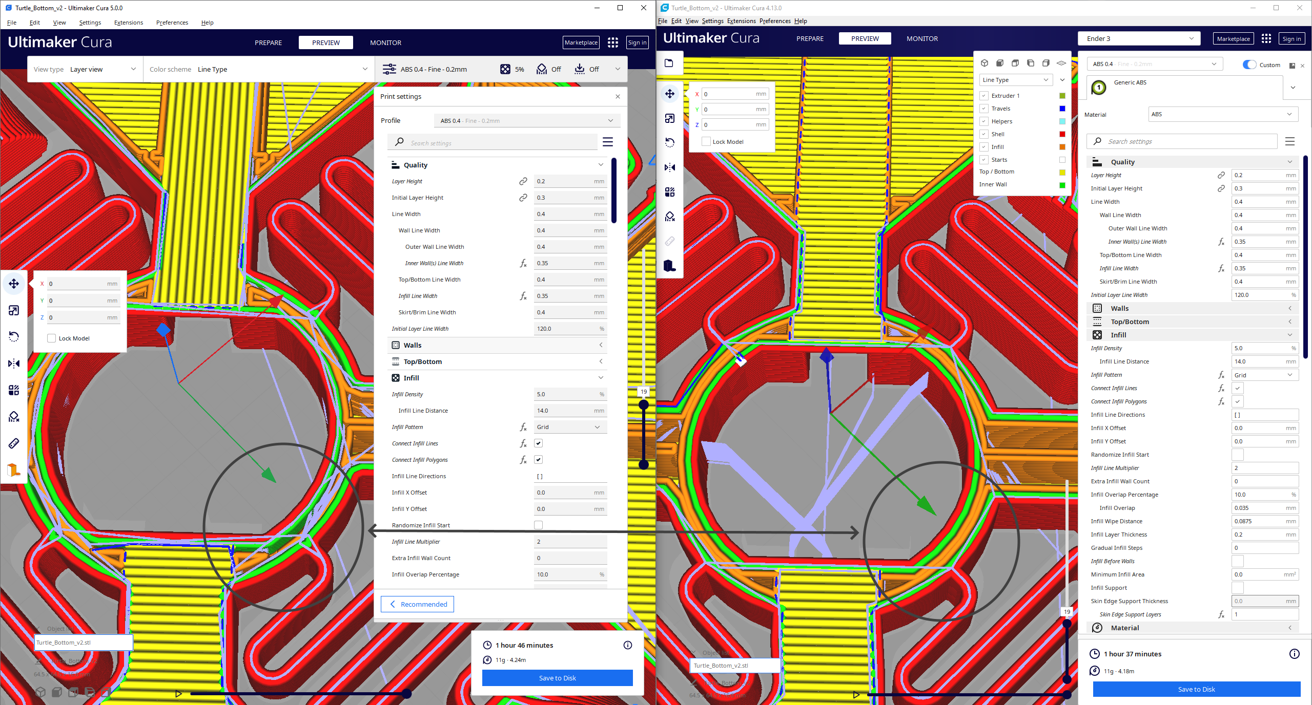 [5.0.0] Gap between infill and wall when connecting 2 infill polygons ...