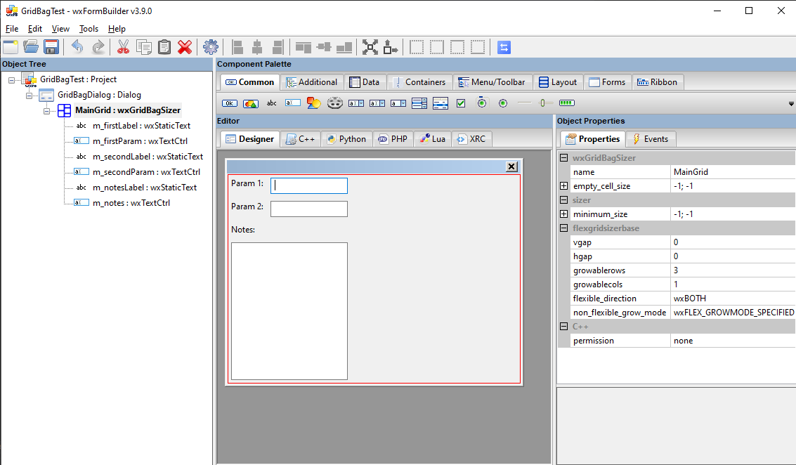 wxGridBagSizer does not grow column in preview · Issue #621 ...