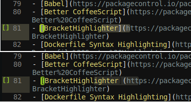Problem with highlighted bracket and text selection in ST3.1 · Issue ...