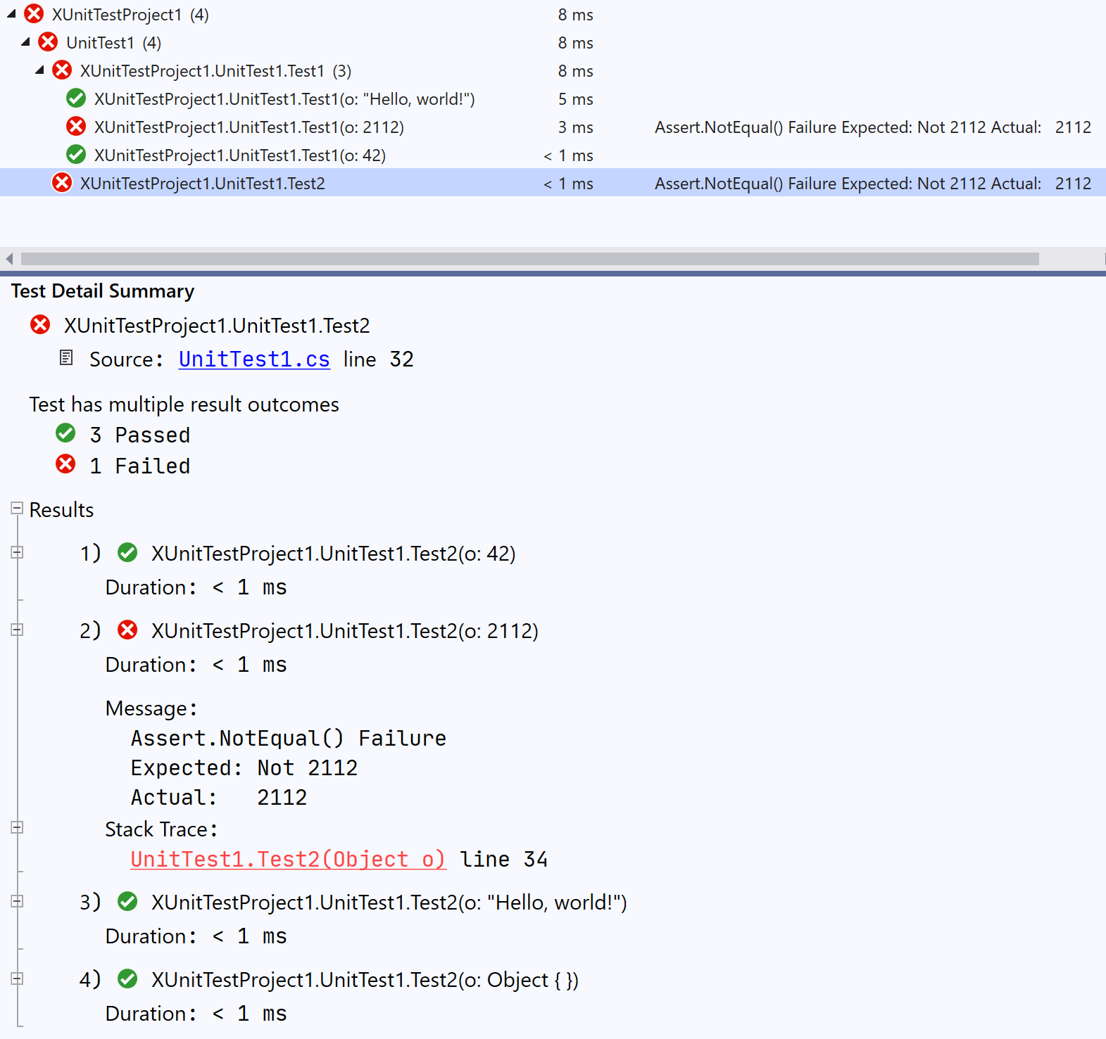 Parameterized Tests - Find & Run Independently · xunit xunit ...