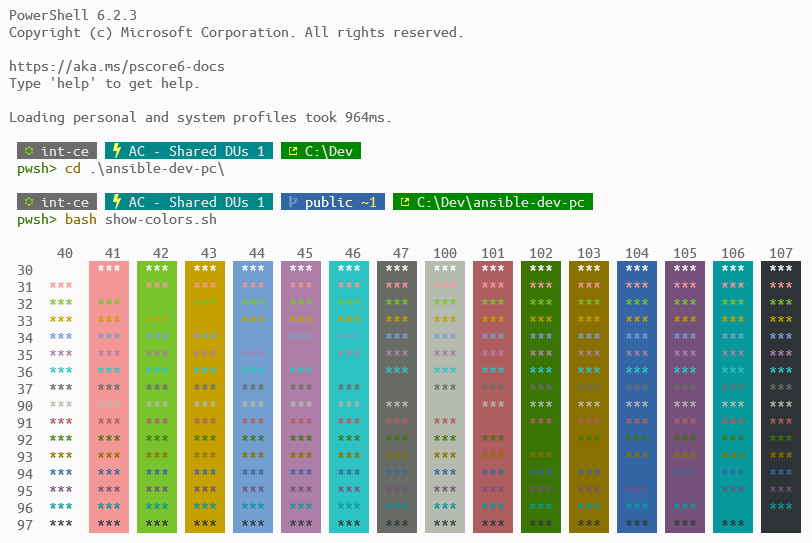 windows terminal color scheme list