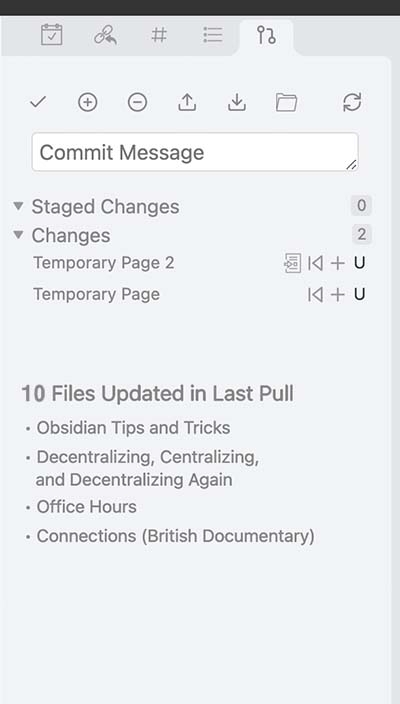 Source Control View lists recently pulled files mockup 2022-07-12