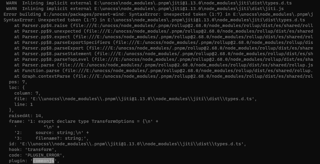 `@unocss/preset-wind` 构建失败 · Issue #672 · unocss/unocss · GitHub