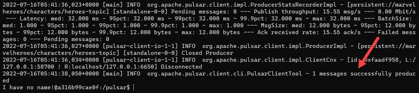 Pulsar Message Output