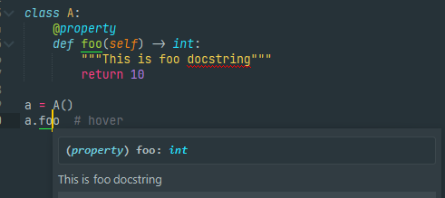 Better textDocument/hover support for property-like descriptors · Issue ...