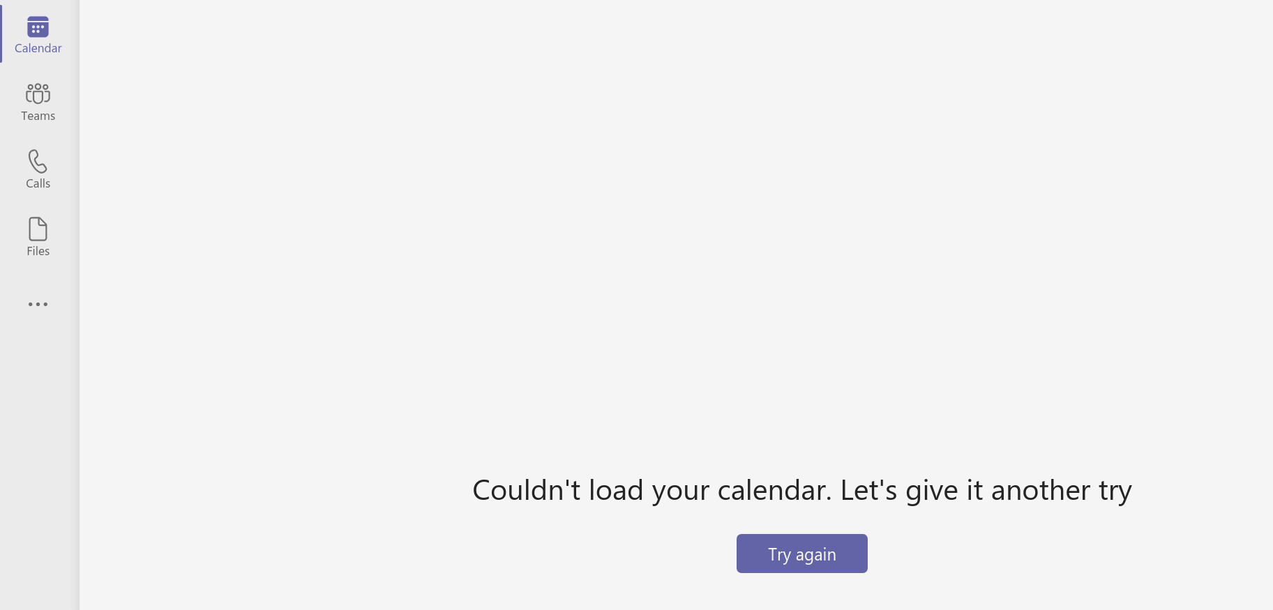 Teams Couldn't Load Your Calendar 