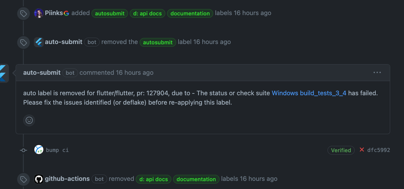 Github action labeller keeps removing labels · Issue #128440 · flutter ...