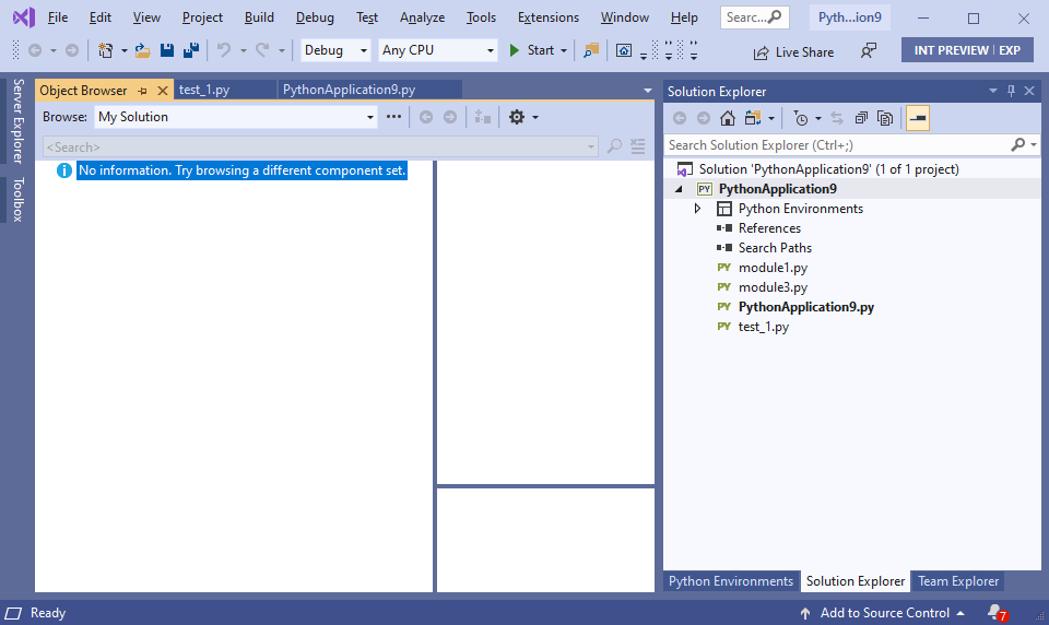 LSC: Object browser window support · Issue #5884 · microsoft/PTVS · GitHub