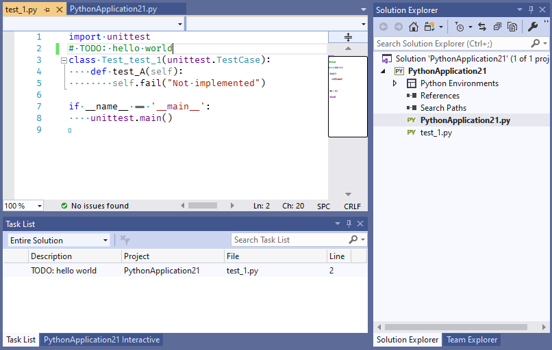 LSC: Task list support · Issue #5886 · microsoft/PTVS · GitHub