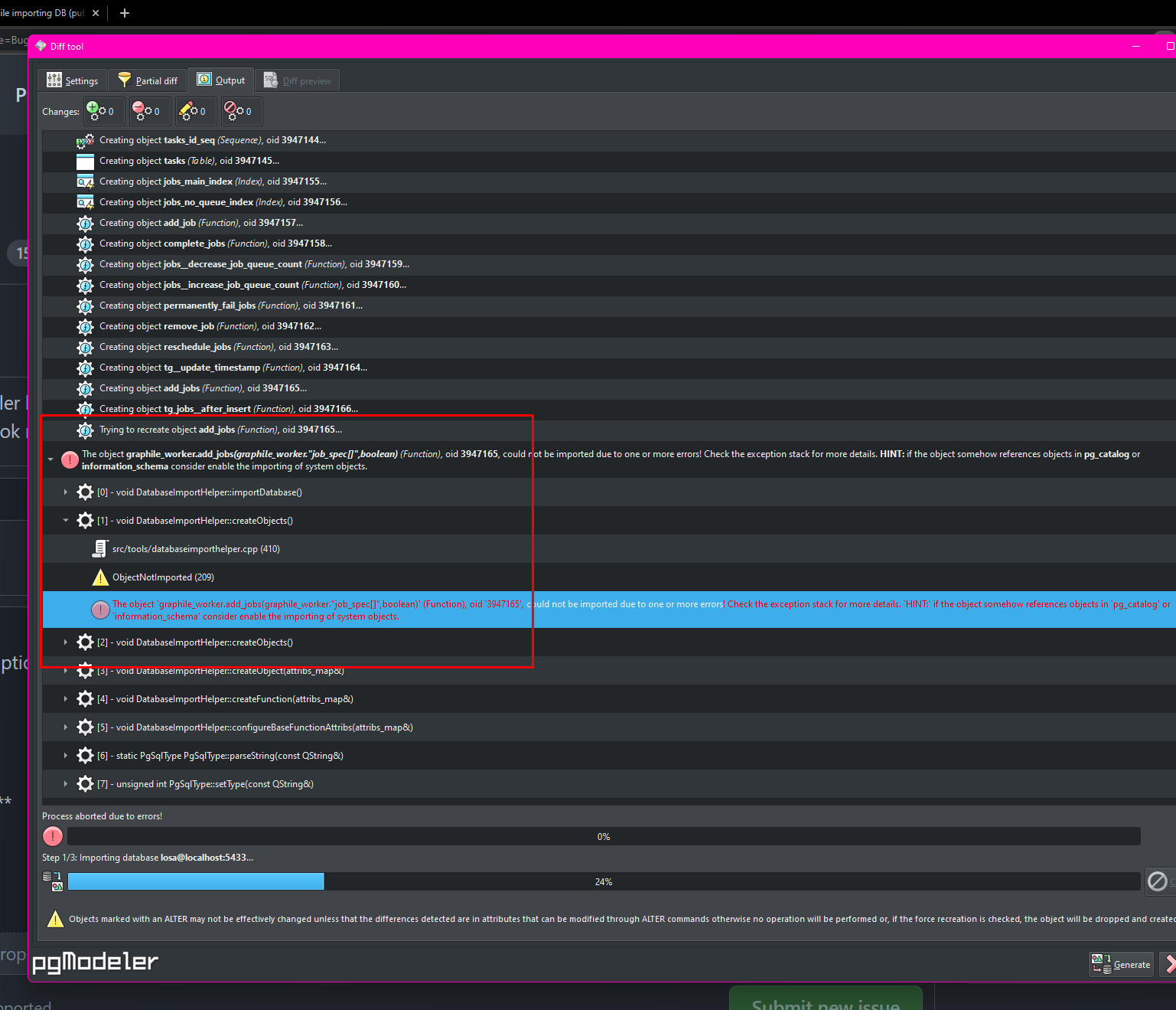 [bug] Export work but Diff not work with schema type in function params ...
