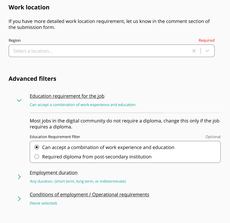 (Search page) Hide filters in accordions · Issue 5457 · GCTCNTGC/gcdigitaltalent · GitHub