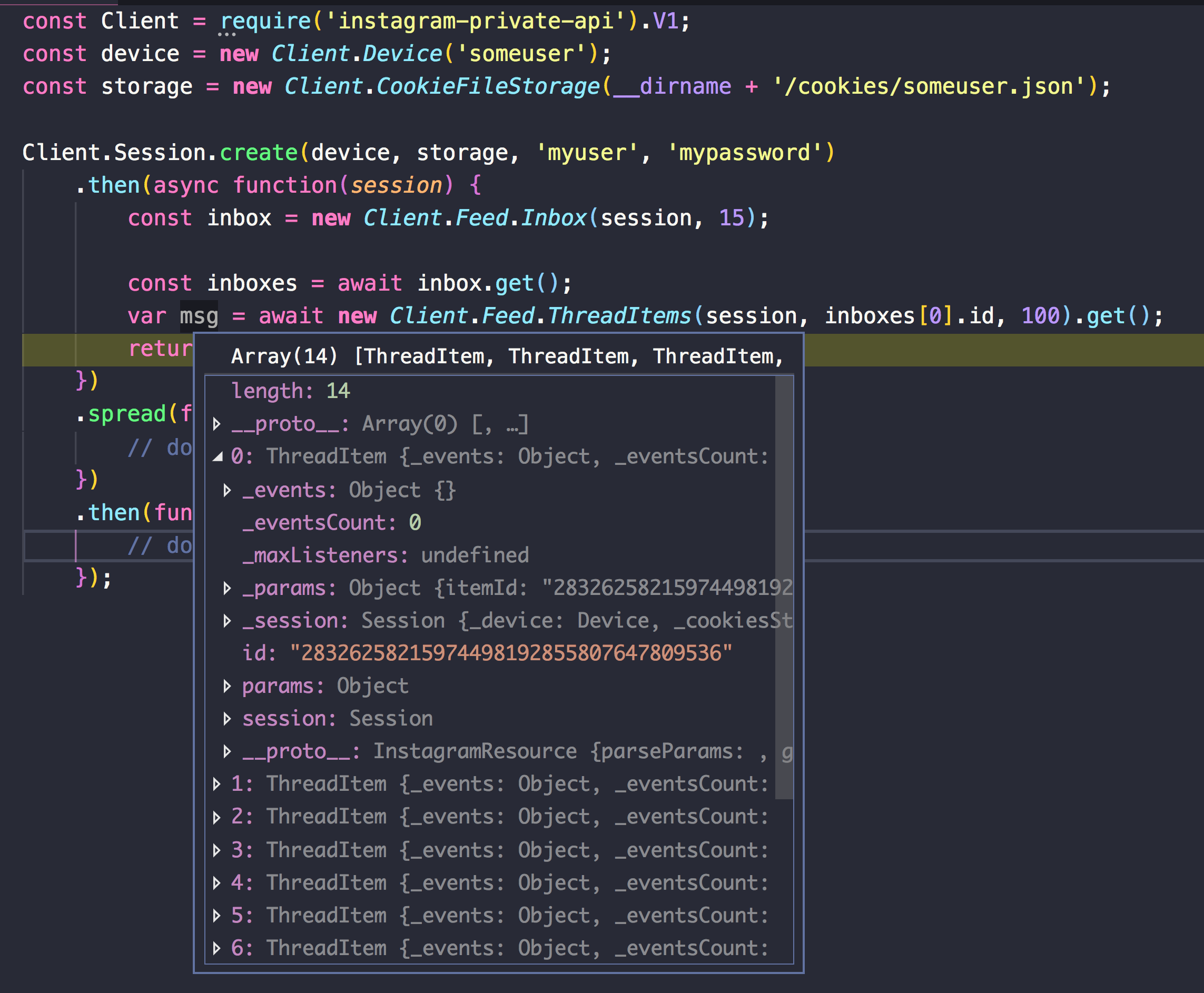 How can I get the unread direct messages? · Issue #552 · dilame ...