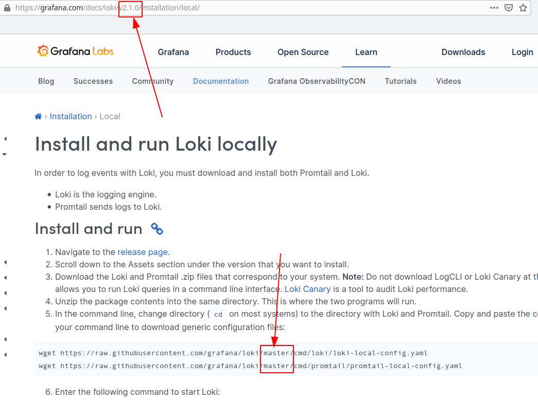 Loki arm local binary not starting with the latest loki-local-config