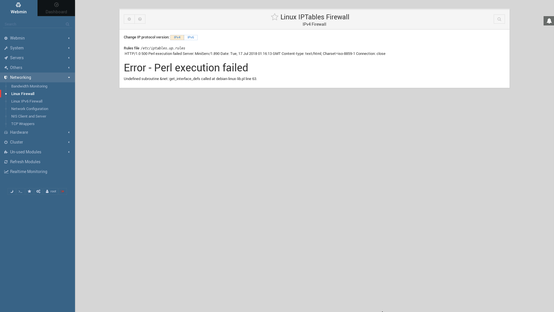 Error Perl Execution Failed Issue 941 Webmin Webmin Github