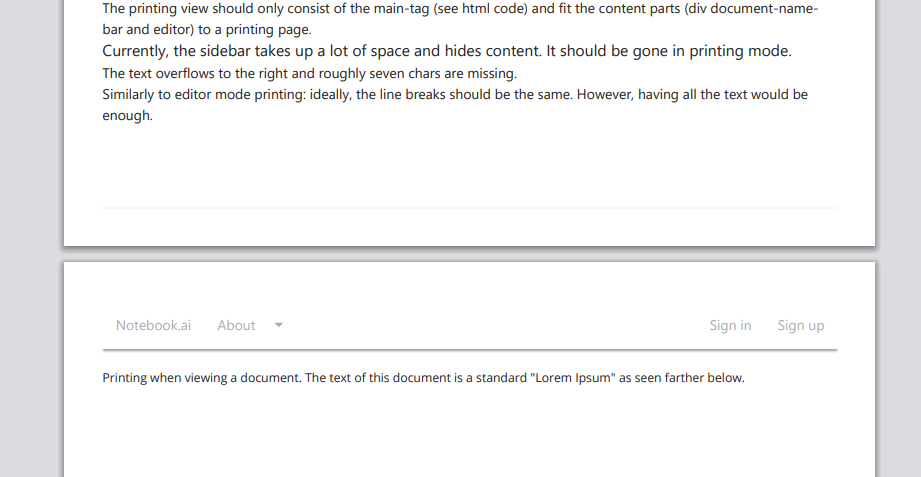 Improved printing of documents in read only mode when being logged in ...