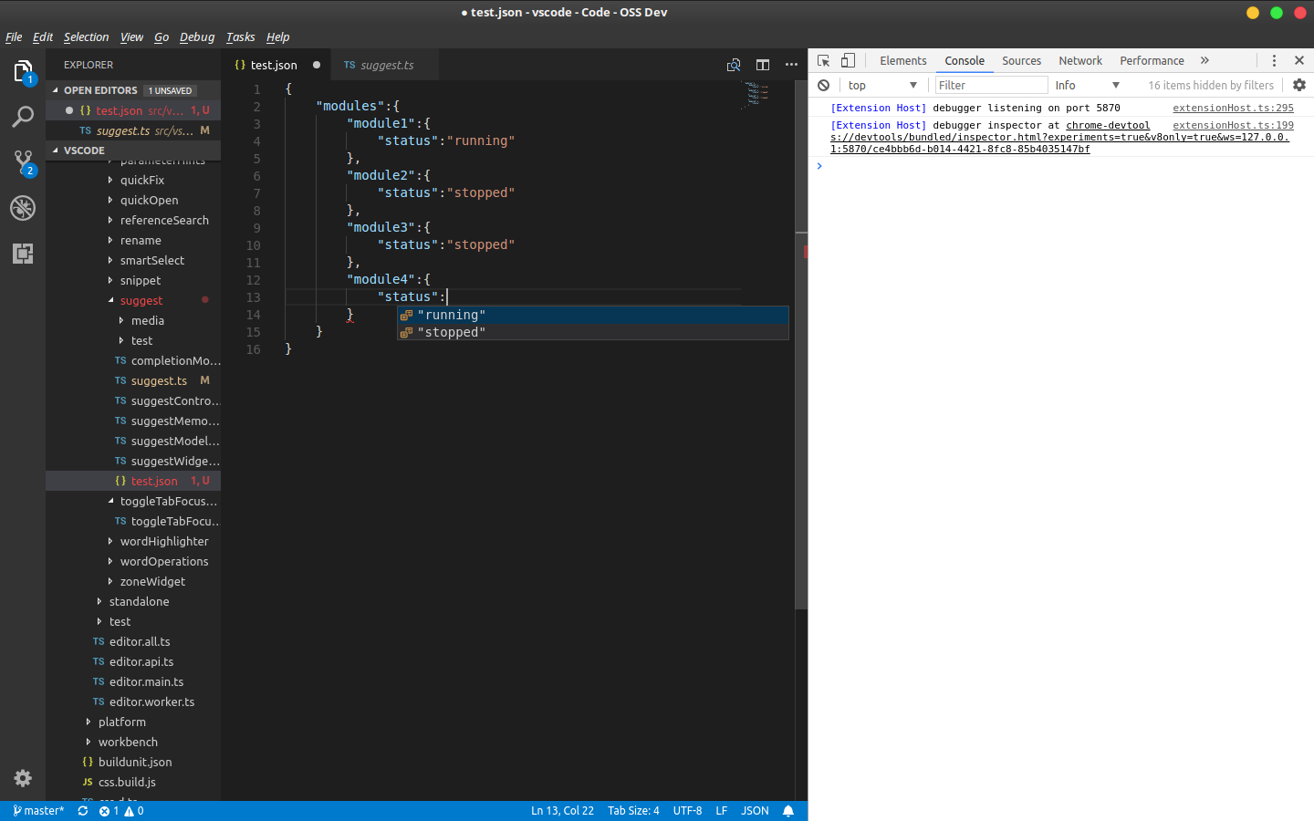 Dedupe suggestions · Issue #45864 · microsoft/vscode · GitHub