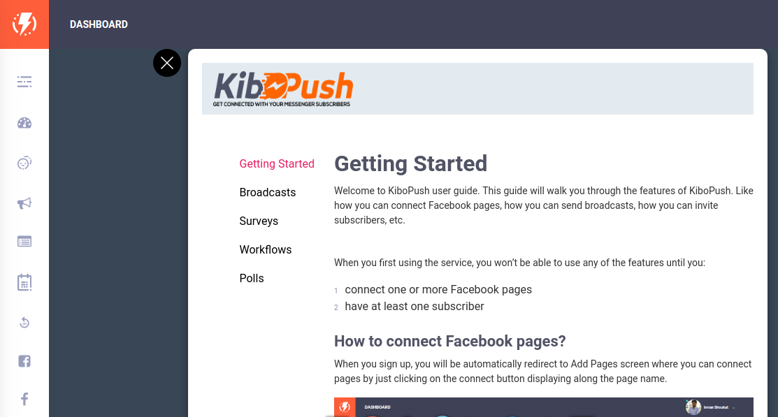 Create User Guide for KiboPush · Issue #216 · Cloudkibo/KiboPush · GitHub