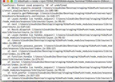 Errors in bots.controller · Issue #2787 · Cloudkibo/KiboPush · GitHub