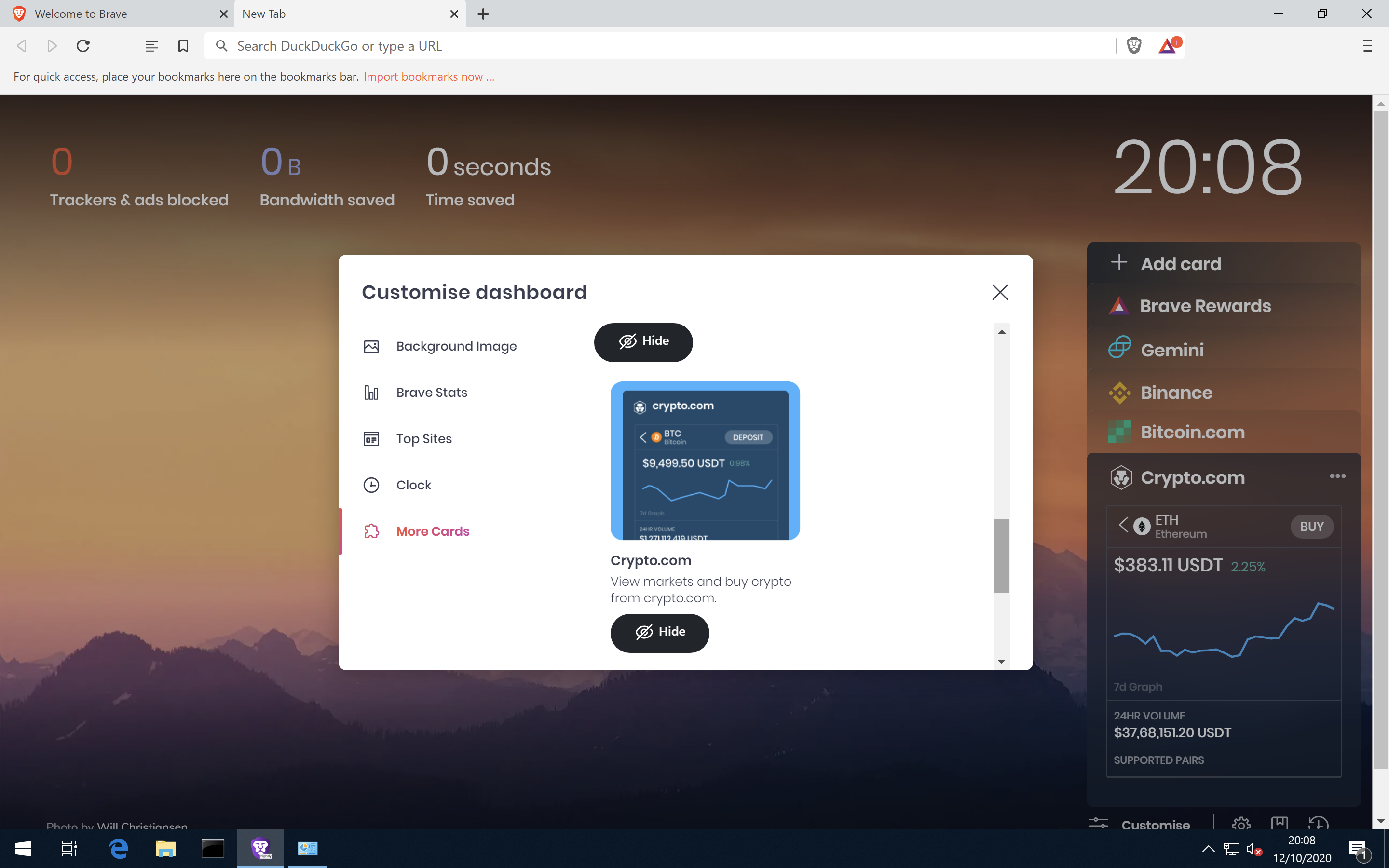 [Widget] Add crypto widget looks faded in dashboard · Issue #12092 ...
