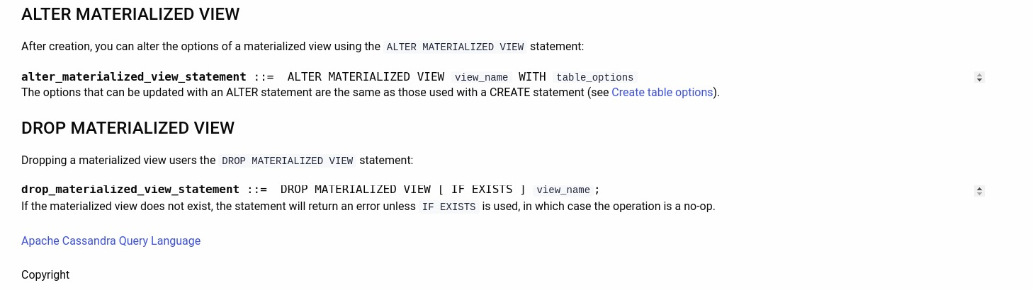 Issue in page Materialized Views - formatting issue · Issue #839 ...