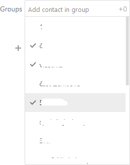 groups with contacts (list)
