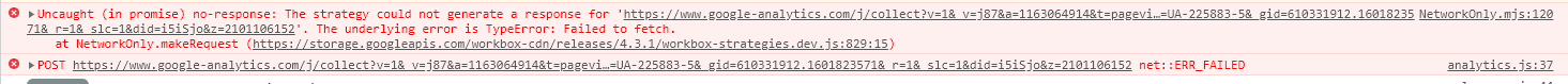 When browser blocks Google Analytics uncaught error is thrown in ...
