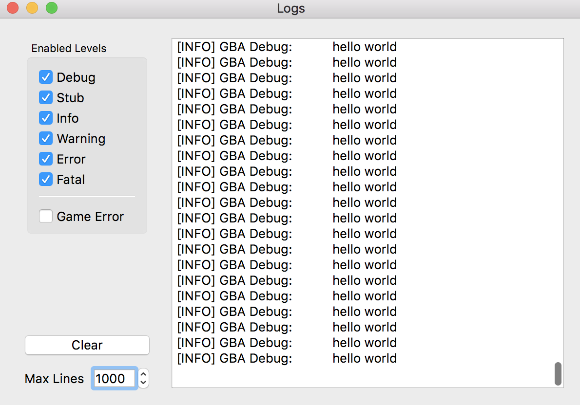 Redirect debug information to STDOUT · Issue #1273 · mgba-emu/mgba · GitHub