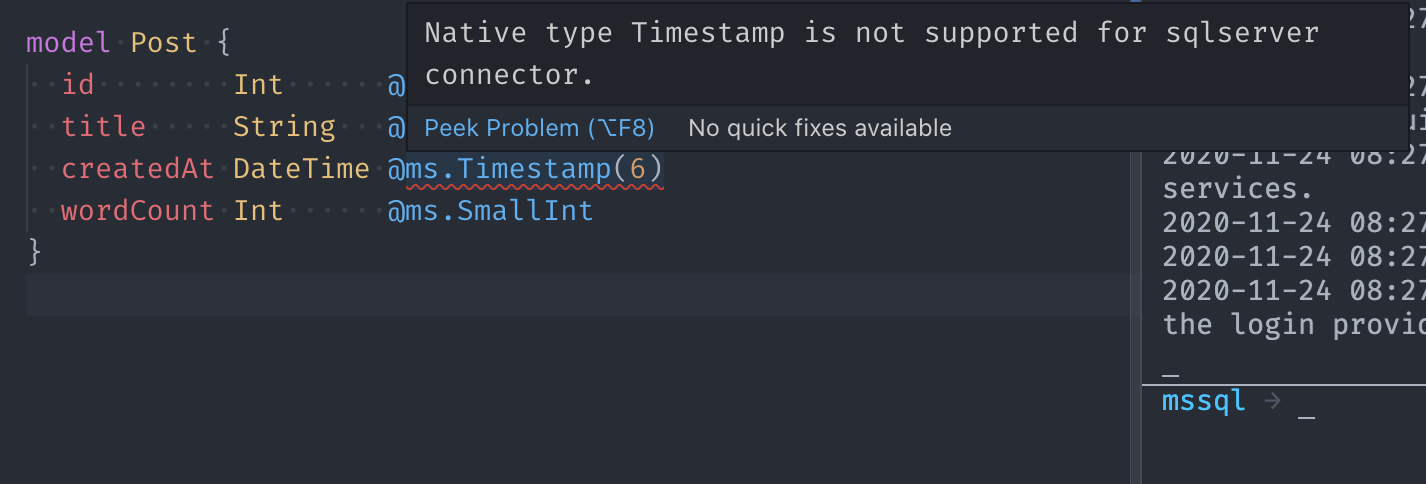 Microsoft SQL Server + Native Types support · Issue #634 · prisma ...