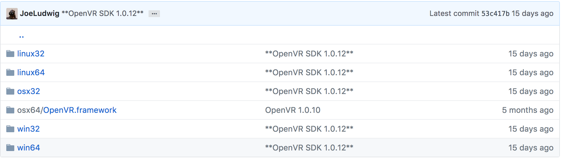 OpenVR 1.0.12 OSX64 Framework not updated · Issue #732 · ValveSoftware ...