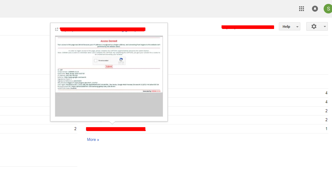 search console access denied
