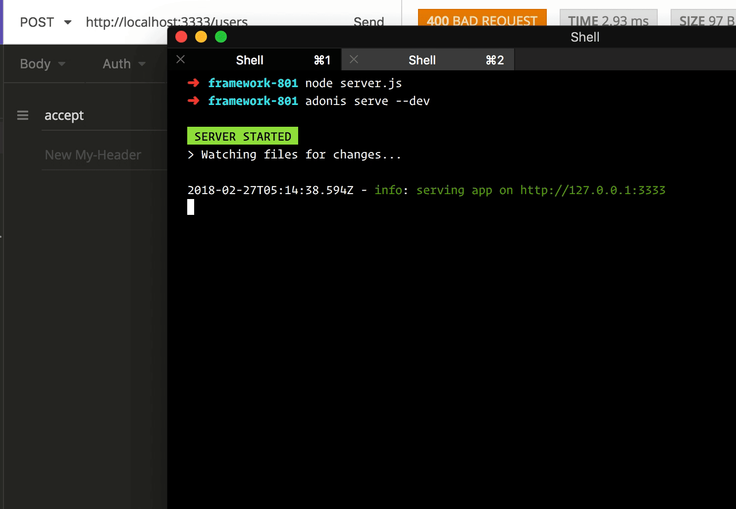 JSON error response is not match in development and production mode ...