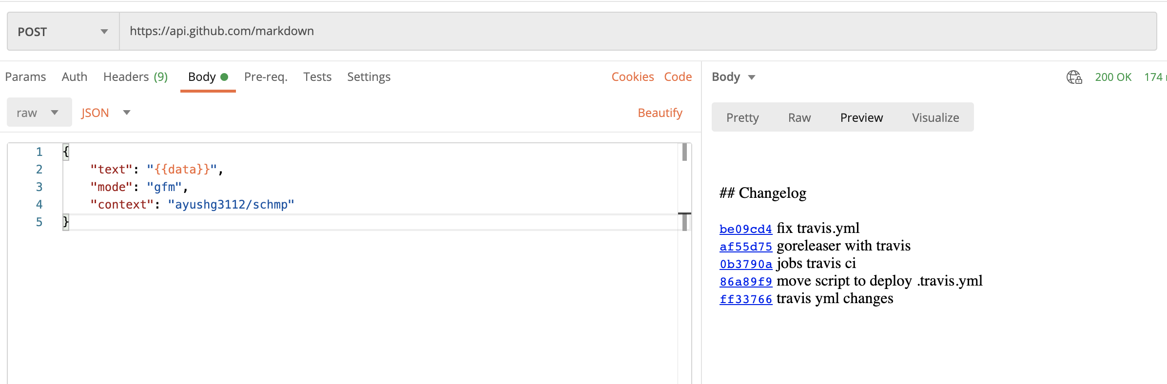 collections do not build proper payload when using variable with ...