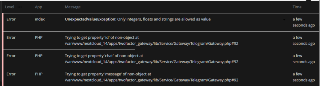 telegram gateway error log