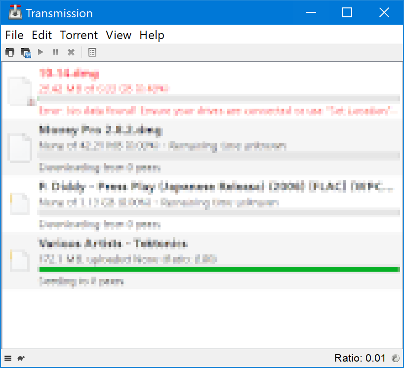 Transmission's new program and document icons are fuzzy in Windows 10