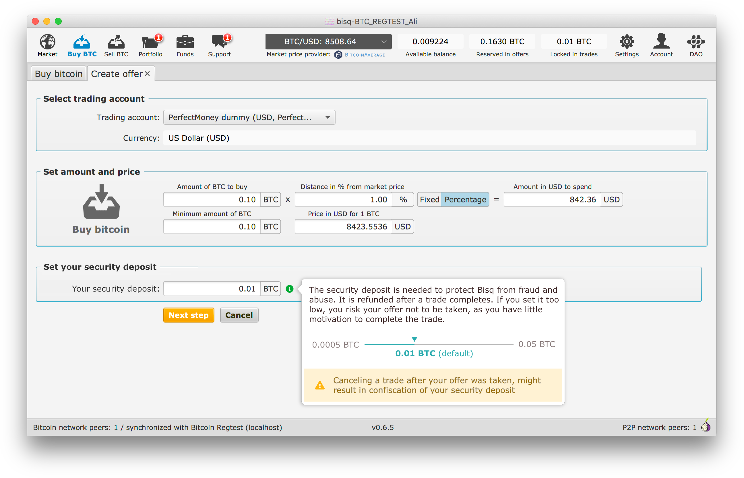 Add additional information for security deposit · Issue #1216 ·  bisq-network/bisq