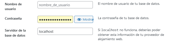 setup-config in Spanish