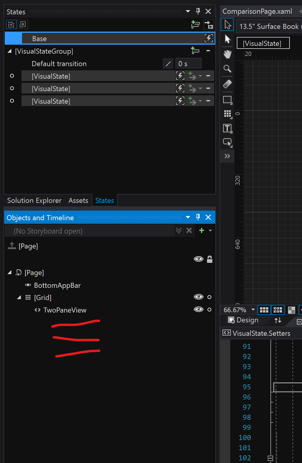 TwoPaneView should display its children correctly on Designer UI ...