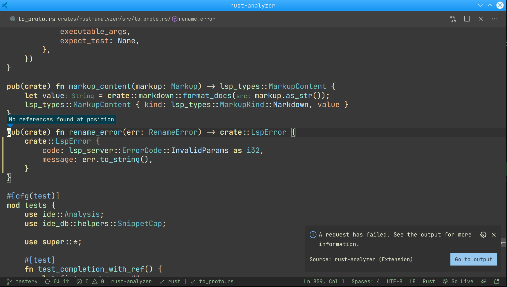 Don't show "request has failed" on rejected rename request · Issue #730 ...